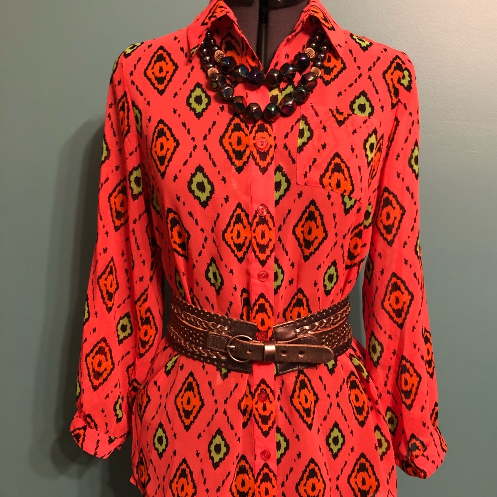 Bright Tribal Print Shirt